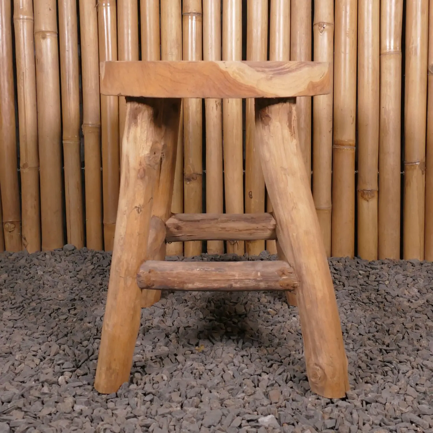  Product image 2 of the product “Chair made of teak wood with square legs model about 45cm height ”
